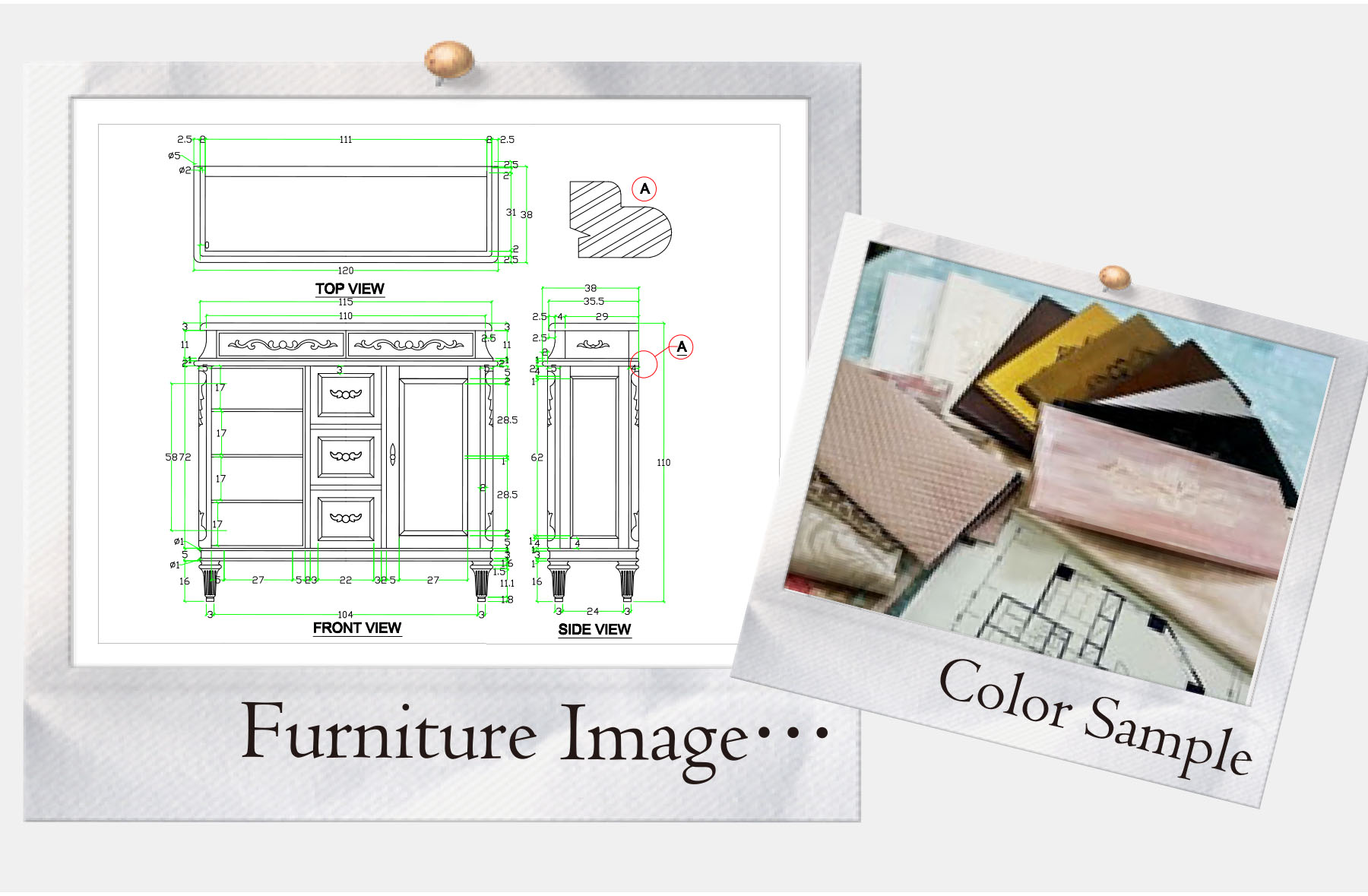 インテリア家具の設計イメージ画像
